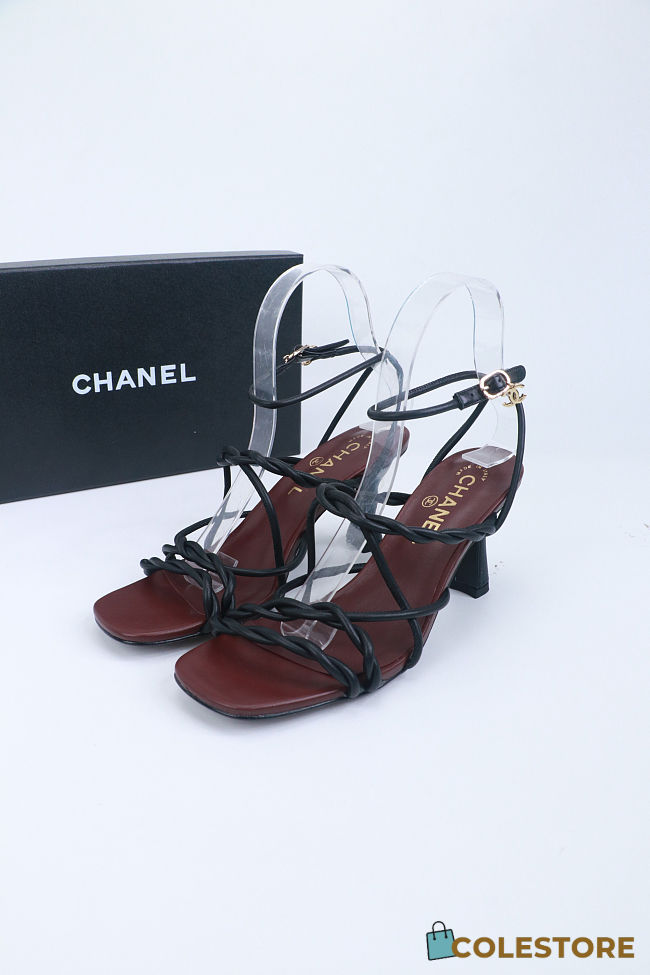 Colestore Chanel Sandals Lambskin, black - 1