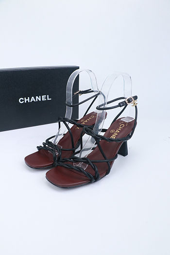 Colestore Chanel Sandals Lambskin, black