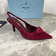 Colestore Prada Suede slingback pumps Burgundy - 6