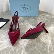 Colestore Prada Suede slingback pumps Burgundy - 4