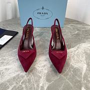 Colestore Prada Suede slingback pumps Burgundy - 2