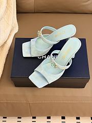 Colestore Chanel Métiers d’art 2026 Mules   Suede Kidskin & Metal  Light Green - 4
