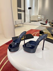 Colestore Christian Louboutin Women's Blue Me Dolly Patent Leather Mules 150 - 1