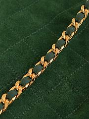 Colestore Chanel Fall Winter 2026  CHANEL 25 Mini Handbag   Suede Calfskin & Gold-Tone Metal  Dark Green 20 x 22 x 12.5cm - 4