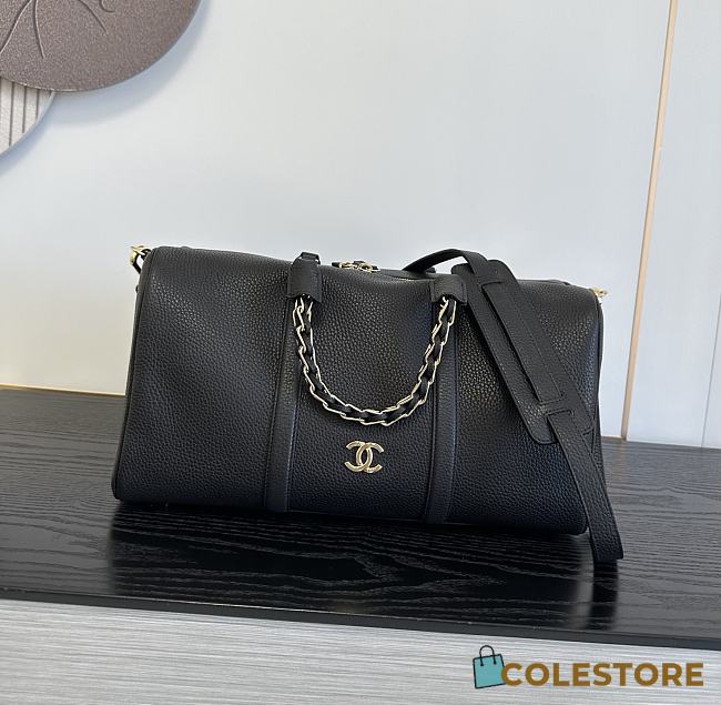 Colestore Chanel Cruise 2026/27 Large Bowling Bag Grained Calfskin & Gold-Tone Metal Black 40 x 19 x 21 cm - 1