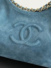 Colestore Chanel Fall Winter 2026 Shopping Bag   Suede Calfskin & Gold-Tone Metal  Blue  24.5 x 44.5 x 18cm - 3