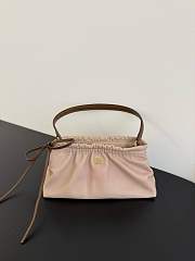 Colestore Miu Miu Nappa leather pouch Powder Pink / Caramel 24 x 13 x 9cm - 3