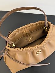 Colestore Miu Miu Nappa leather pouch Caramel/Oak 24 x 13 x 9cm - 3
