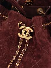 Colestore Chanel Fall Winter 2026 CHANEL 25 Mini Handbag Suede Calfskin & Gold-Tone Metal Burgundy 20 x 22 x 12.5cm - 2