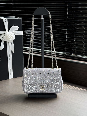 Colestore Chanel Fall Winter 2026 Pre-Collection Evening Bag   Strass & Gold-Tone Metal  Silvery  13 x 21 x 8cm