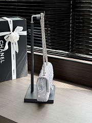 Colestore Chanel Fall Winter 2026 Pre-Collection Evening Bag   Strass & Gold-Tone Metal  Silvery  13 x 21 x 8cm - 5
