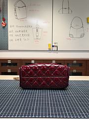Colestore Chanel Fall Winter 2026 CHANEL 25 Mini Handbag Quilted Shiny Calfskin & Gold-Tone Metal Dark Burgundy 20 x 22 x 12.5cm - 2