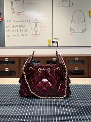 Colestore Chanel Fall Winter 2026 CHANEL 25 Mini Handbag Quilted Shiny Calfskin & Gold-Tone Metal Dark Burgundy 20 x 22 x 12.5cm - 3