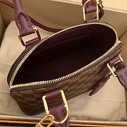 Colestore Louis Vuitton Alma BB Damier Ebène / Monogram Rouge 23.5 x 17.5 x 11.5 cm - 5
