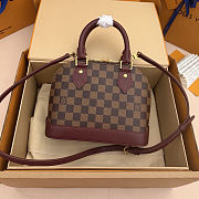 Colestore Louis Vuitton Alma BB Damier Ebène / Monogram Rouge 23.5 x 17.5 x 11.5 cm - 4