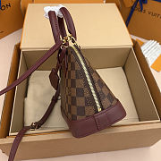 Colestore Louis Vuitton Alma BB Damier Ebène / Monogram Rouge 23.5 x 17.5 x 11.5 cm - 3
