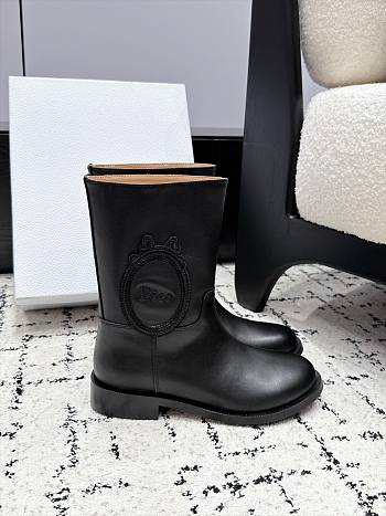 Colestore Dior Médaillon Ankle Boot Black Calfskin