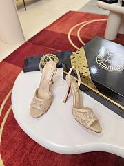 Colestore Christian Louboutin Miss Z Lace Sling 100 mm Slingback pumps - Mesh and lace - Light blush - 5