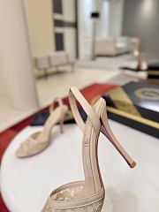 Colestore Christian Louboutin Miss Z Lace Sling 100 mm Slingback pumps - Mesh and lace - Light blush - 4