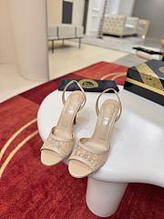 Colestore Christian Louboutin Miss Z Lace Sling 100 mm Slingback pumps - Mesh and lace - Light blush - 3