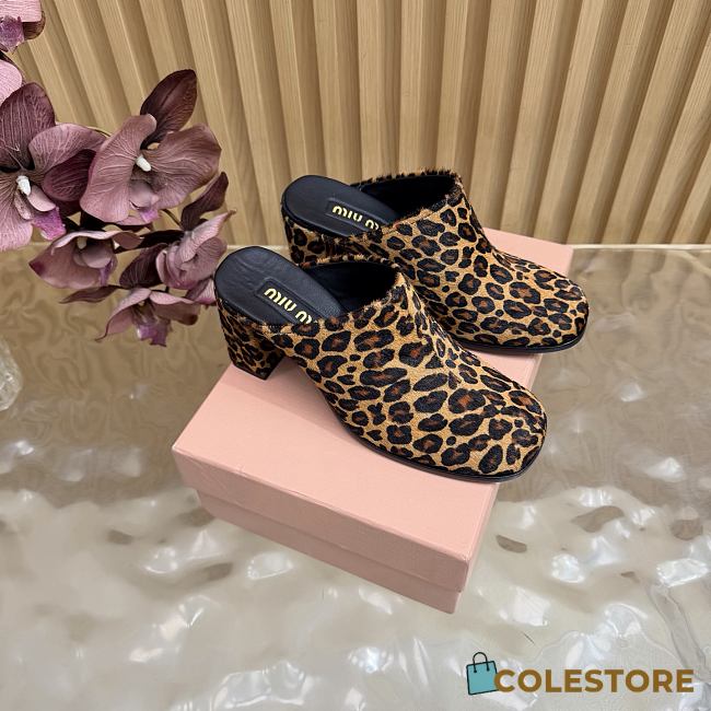Colestore Miu Miu Printed leather mules Honey - 1