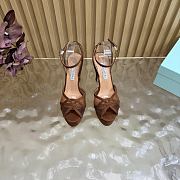 Colestore  Aquazzura Shear Sandal Plateau 130  Brown mesh and suede - 5