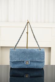 Colestore Chanel Fall Winter 2026 Maxi Flap bag Suede Calfskin & Gold-Tone Metal Blue 19.5 x 32 x 10cm - 2
