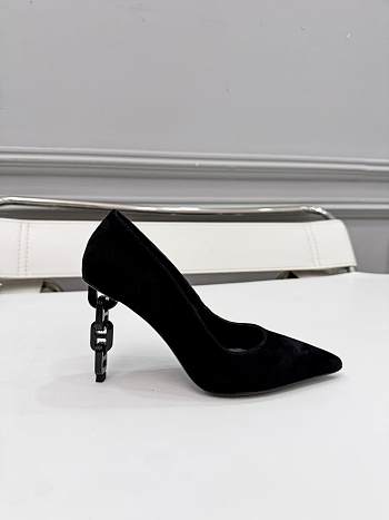 Colestore Hermes Mirage 100 pump in suede goatskin Noir 