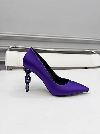 Colestore Hermes Mirage 100 pump in suede goatskin Violet Zinzolin