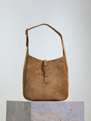 	 Colestore YSL Saint Laurent LE 5 À 7 Supple Small in Suede Urban Brown  23×22×8.5cm