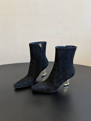 Colestore YSL  Saint Laurent OPYUM booties in suede in Black