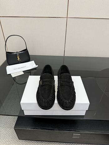 Colestore YSL Saint Laurent LE LOAFER supple in suede black