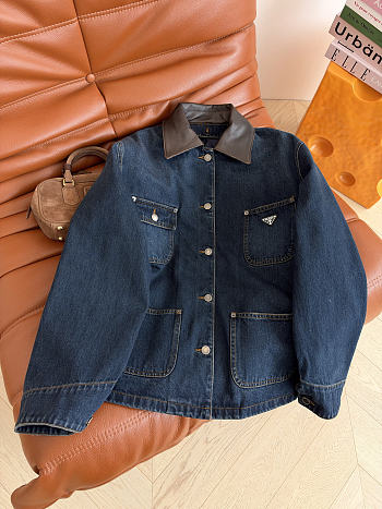 Colestore Prada Navy Denim Trucker Jacket