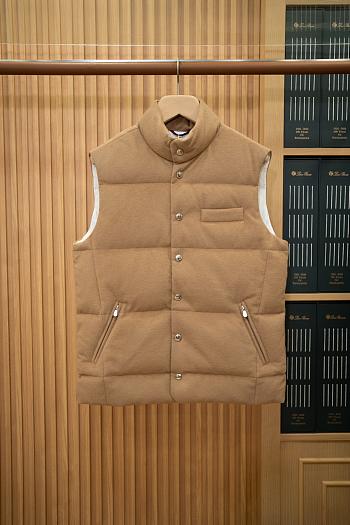 Colestore Brunello Cucinelli Vicuña Beaver-Finish Down Jacket in Beige