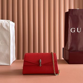 Colestore Gucci Dionysus small shoulder bag in red leather 21 x 12 x 6 cm