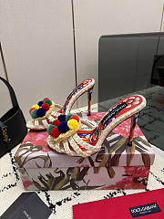 Colestore  Dolce & Gabbana Raffia mules with embroidery in Multicolor - 5