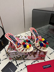 Colestore  Dolce & Gabbana Raffia mules with embroidery in Multicolor - 3