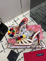 Colestore  Dolce & Gabbana Raffia mules with embroidery in Multicolor - 4