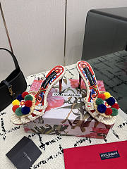 Colestore  Dolce & Gabbana Raffia mules with embroidery in Multicolor - 2