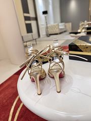 Colestore Christian Louboutin Fanny Randa 100 mm Strappy sandals - Laminated lamb nappa leather - Platine - 6