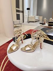 Colestore Christian Louboutin Fanny Randa 100 mm Strappy sandals - Laminated lamb nappa leather - Platine - 2