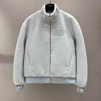 Colestore Louis Vuitton Signature Patch Fleece Blouson Pale Blue