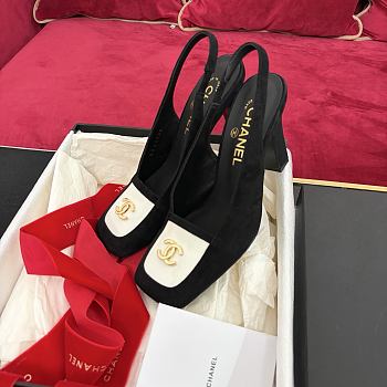 Colestore Chanel Fall Winter 2026 Slingbacks   Suede Kidskin & Patent Calfskin  Black & White
