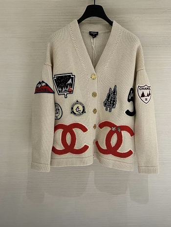 Colestore Chanel Cardigan   Wool & Cashmere  Ecru & Black