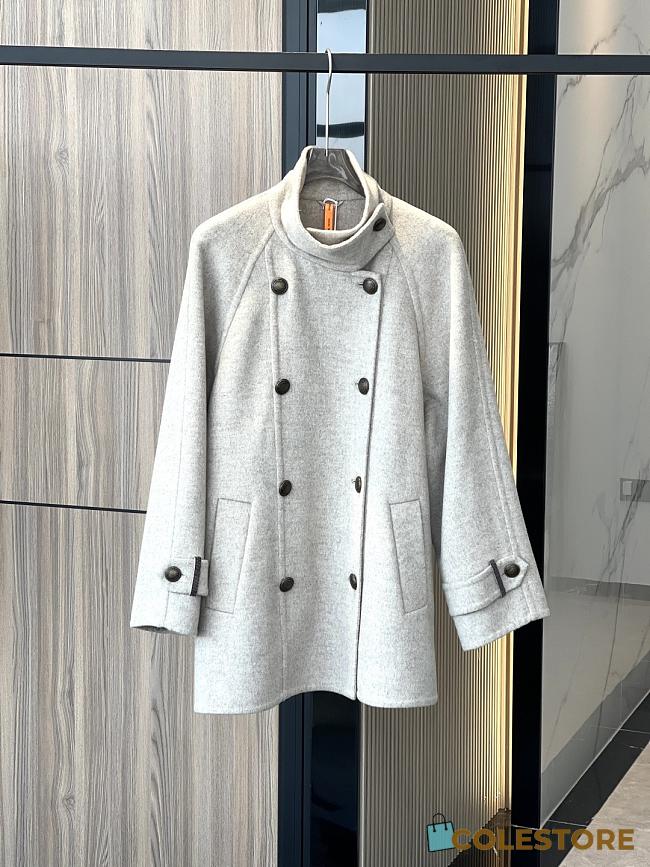 Colestore Brunello Cucinelli Virgin Wool Cashmere Pea Coat - 1