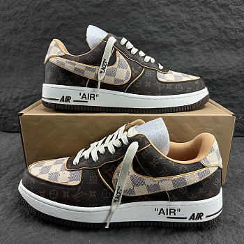Colestore Louis Vuitton x Nike Air Force 1 Low Monogram Brown Damier