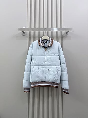 Colestore Louis Vuitton Half-Zipper Puffer Anorak Baby Blue