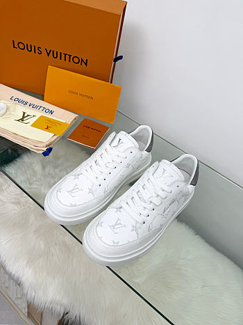 Colestore Louis Vuitton Beverly Hills Sneaker White Monogram-perforated calf leather