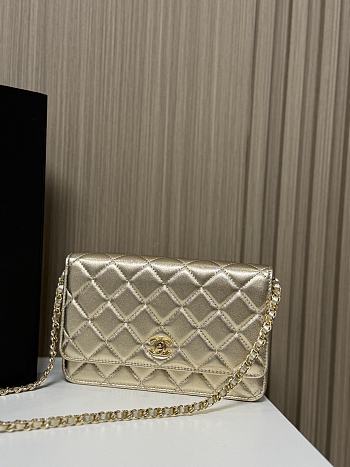 Colestore Chanel Wallet on Chain Metallic Gold Lambskin 19cm
