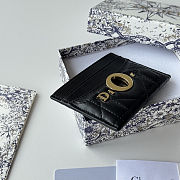 Colestore Dior Milly-La-Forêt Freesia Card Holder Black Macrocannage Lambskin 10.5 x 7.5 x 1 cm - 2